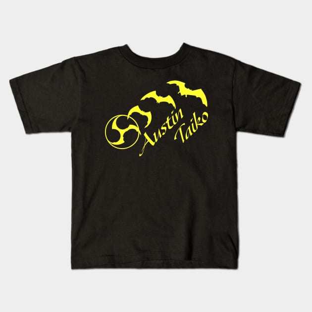 AT Bat Mitsudomoe yellow Kids T-Shirt by Austin Taiko